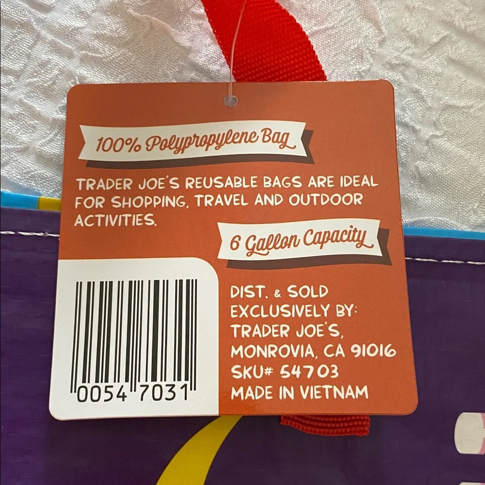 Trader Joe's Tennessee Volunteer State Reuseable Shopping Bag-  NWT - Picture 6 of 6